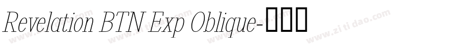 Revelation BTN Exp Oblique字体转换